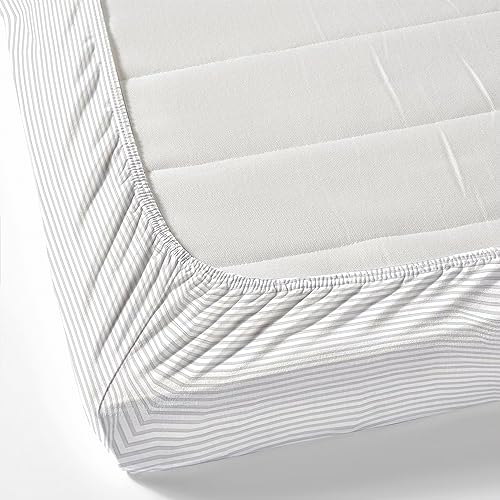 Osric Glace Cotton Fitted Queen Size Double Bedsheet 90x100 inch with 2 Pillow Cover 18x28 inch for Home, Hotel, Guest Room (Grey 300)